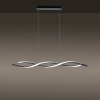 Leuchten-Direkt LOLAsmart-SWING Hanglamp LED Staal geborsteld, 2-lichts, Afstandsbediening, Kleurwisselaar
