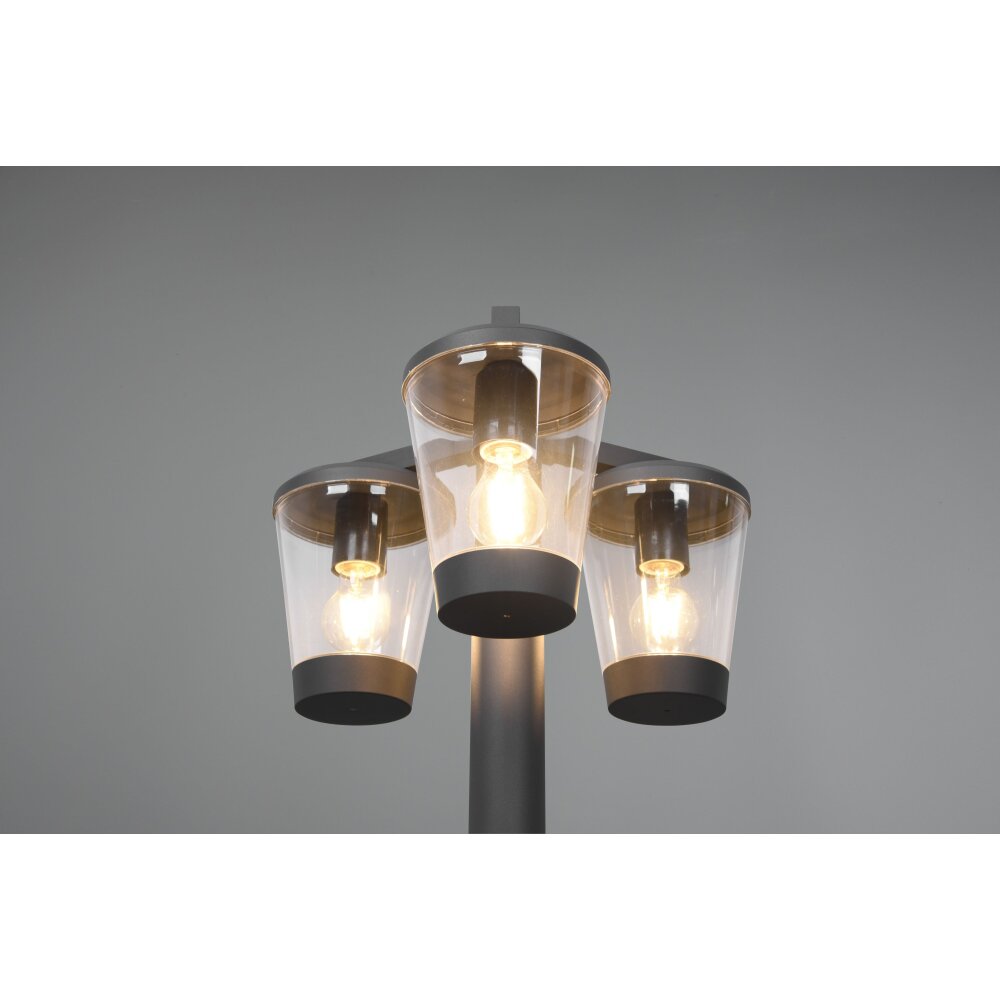 Trio-Leuchten Cavado Padverlichting Antraciet, 3-lichts