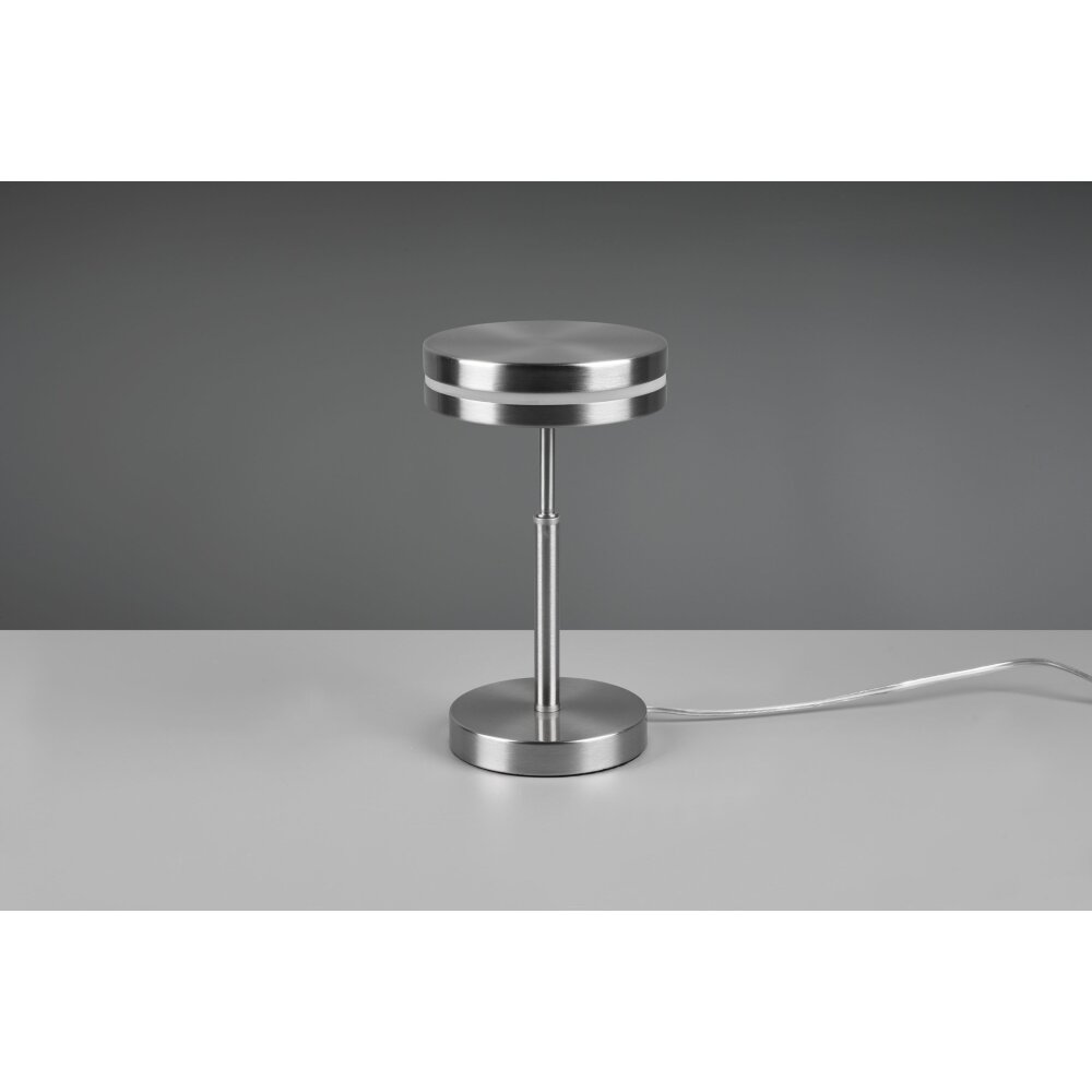 Trio-Leuchten Franklin Tafellamp LED Nikkel mat, 1-licht