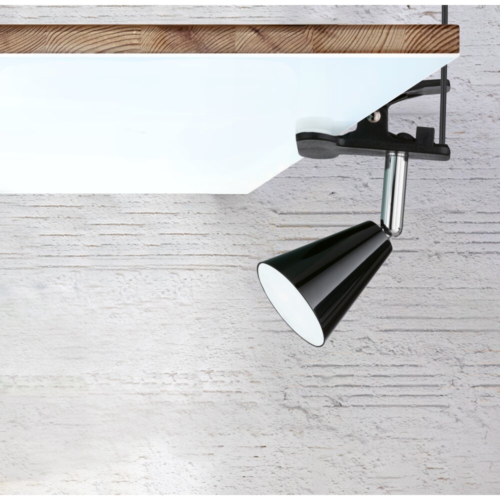 FHL-easy Zirbel Klemlamp LED Zwart, 1-licht main product photo