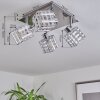 Desrue Plafondlamp Chroom, Zilver, 4-lichts