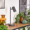 Javel Tafellamp Grijs, houtlook, Zwart, 1-licht