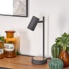 Javel Tafellamp Grijs, houtlook, Zwart, 1-licht