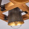 Gressot Plafondlamp Natuurlijke kleuren, Nikkel mat, 4-lichts