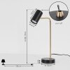 Zuoz Tafellamp Messing, Zwart, 1-licht