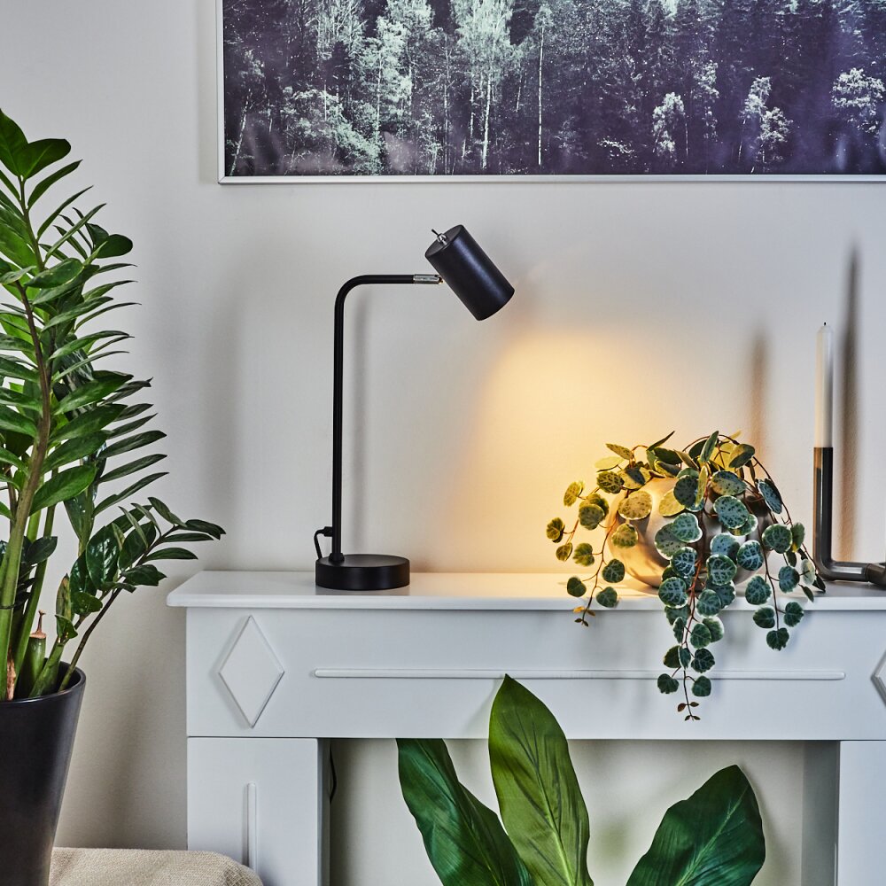 Zuoz Tafellamp Chroom, Zwart, 1-licht main product photo