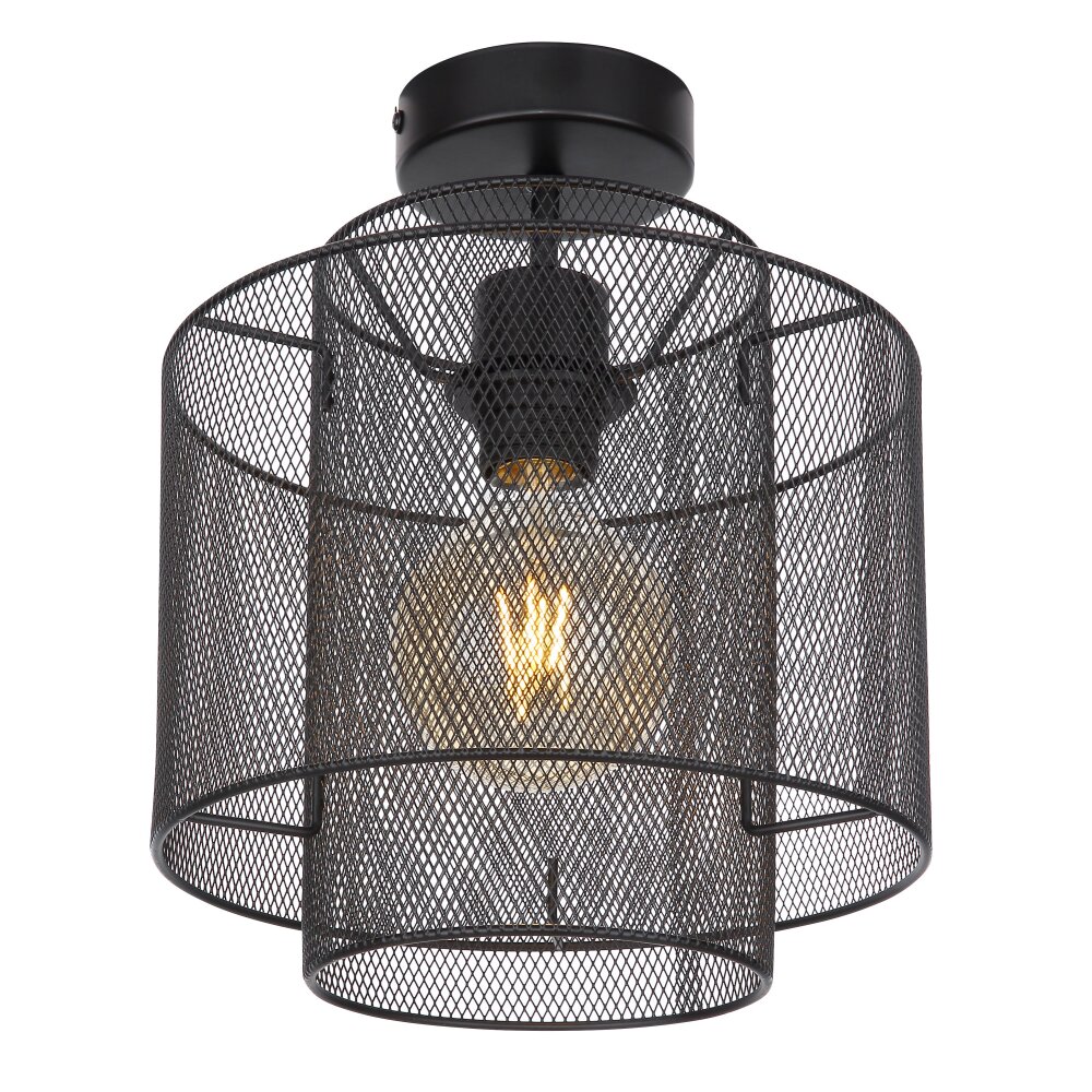 Globo AUGUSTIN Plafondlamp Zwart, 1-licht main product photo