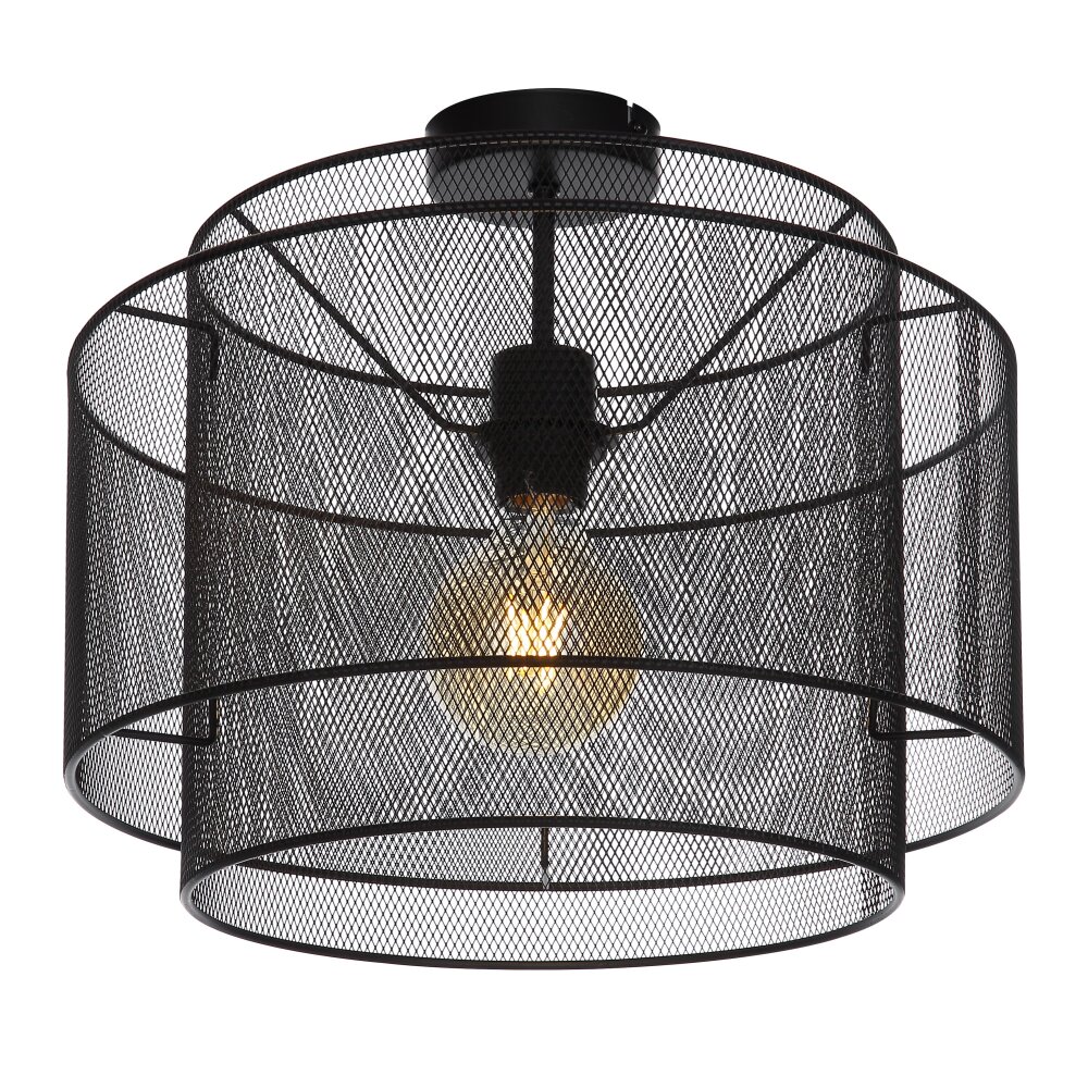 Globo AUGUSTIN Plafondlamp Zwart, 1-licht main product photo