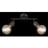 Globo OTTILIE Plafondlamp Donkerbruin, Nikkel mat, 2-lichts