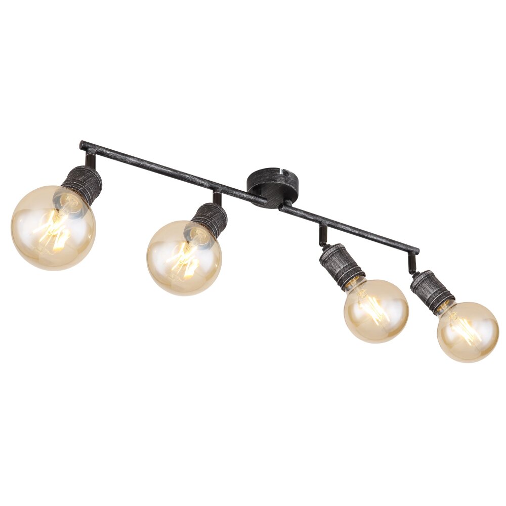 Globo OTTILIE Plafondlamp Donkerbruin, Nikkel mat, 4-lichts main product photo