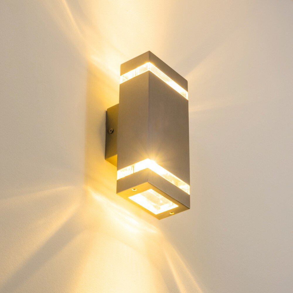 Lutec Buiten muurverlichting roestvrij staal, 2-lichts main product photo