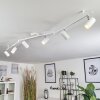 Javel Plafondlamp Chroom, Wit, 6-lichts