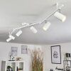 Javel Plafondlamp Chroom, Wit, 6-lichts