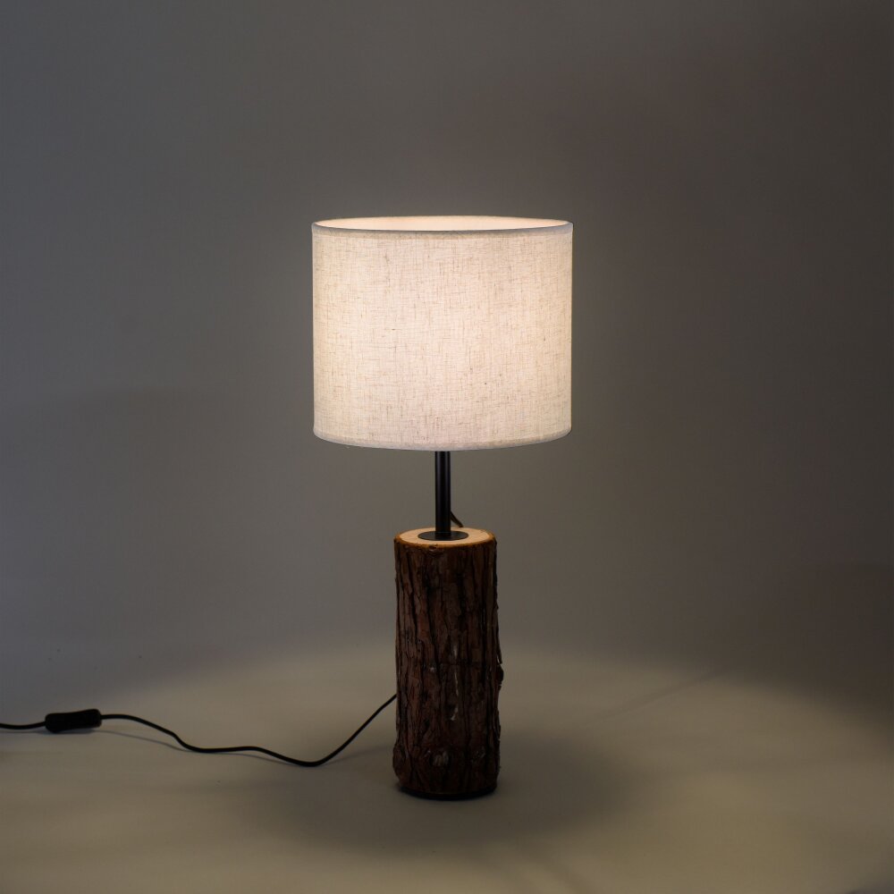 Leuchten-Direkt BARK Tafellamp Natuurlijke kleuren, Zwart, 1-licht main product photo