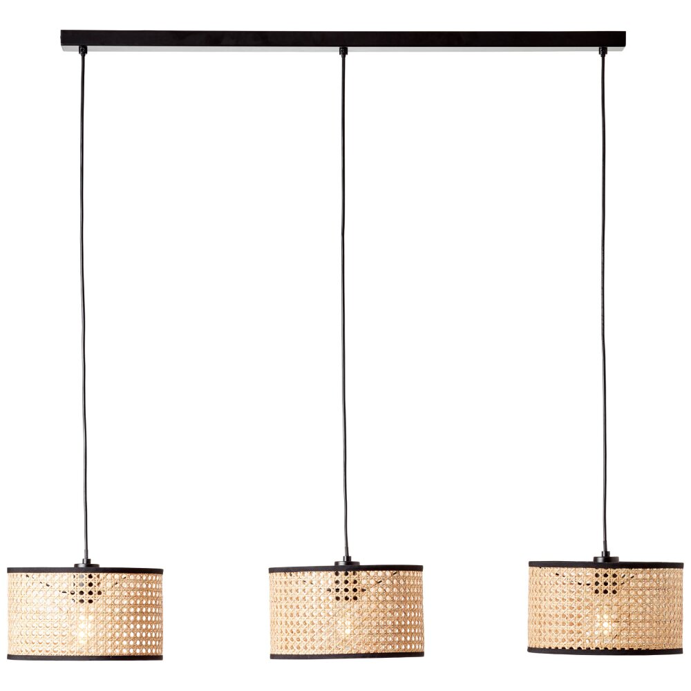 Brilliant-Leuchten Wiley Hanglamp Zwart, 3-lichts main product photo