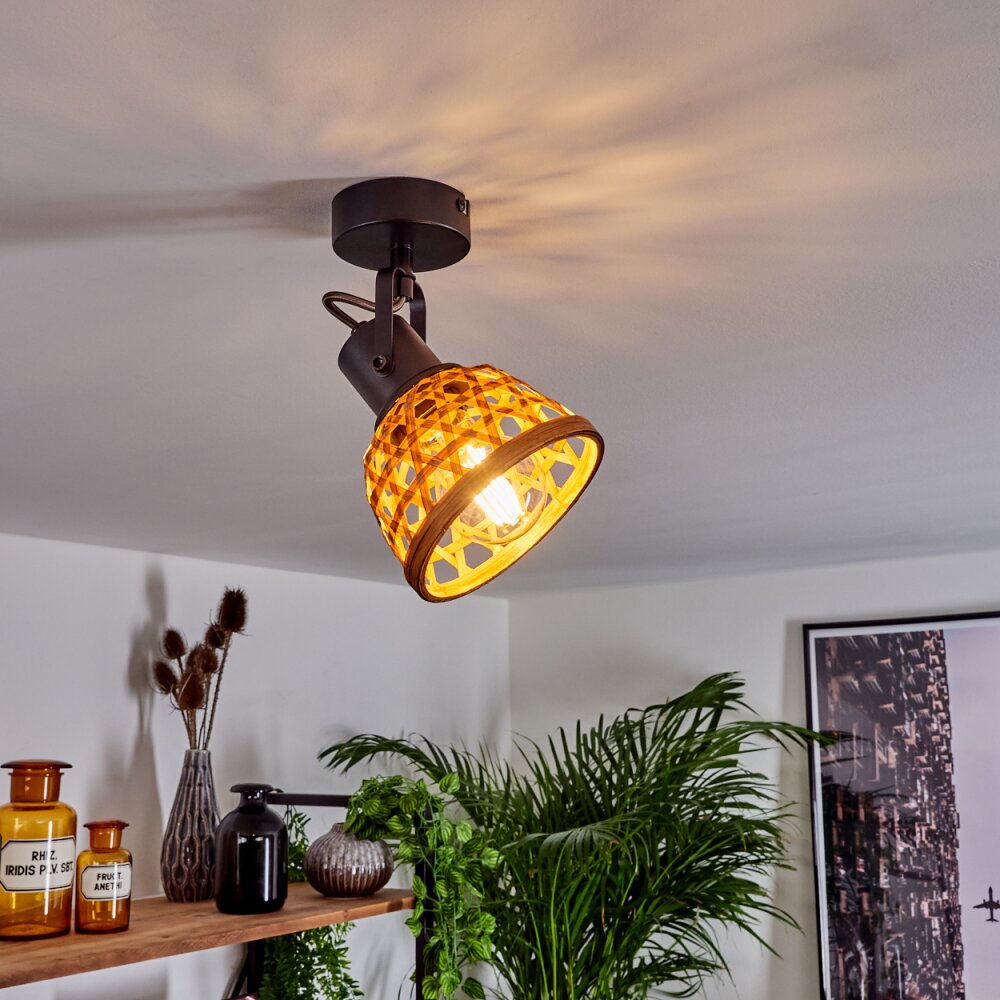 Aeschi Plafondlamp Zwart, 1-licht main product photo
