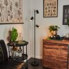 Javel Staande lamp Chroom, Zwart, 3-lichts