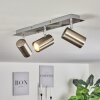 Zuoz Plafondlamp Chroom, Nikkel mat, 3-lichts