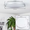 Buris Plafondpaneel LED Zilver, 1-licht, Afstandsbediening