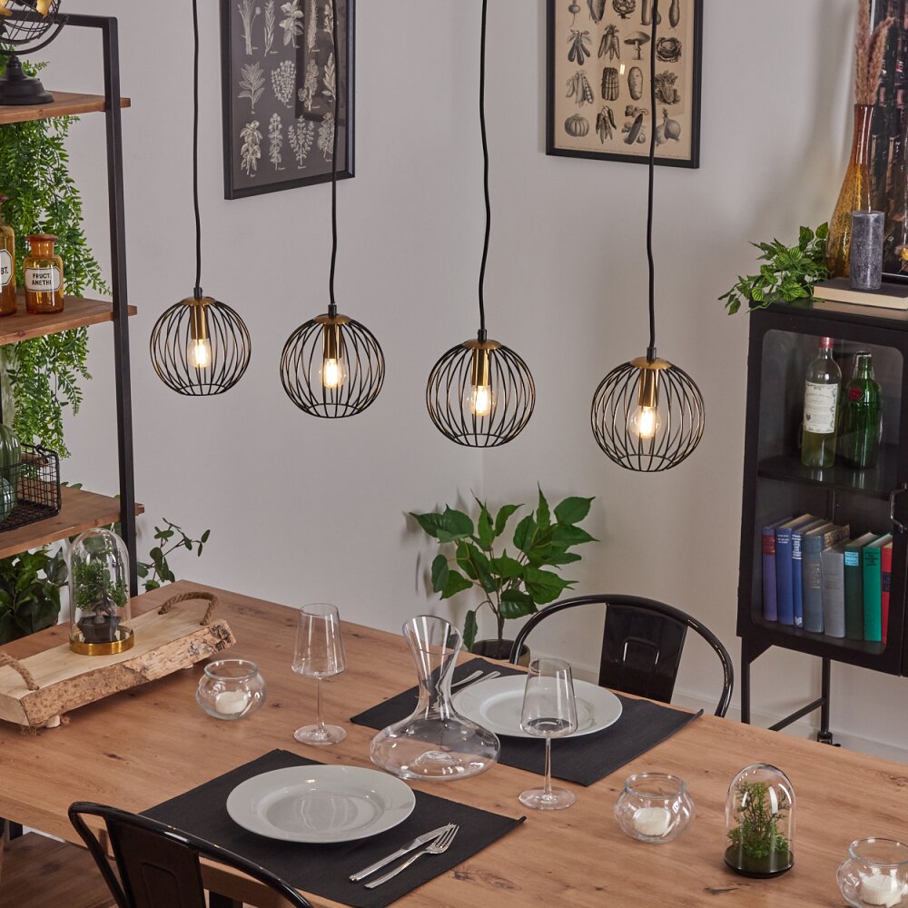 Buihomau Hanglamp Zwart, 4-lichts main product photo