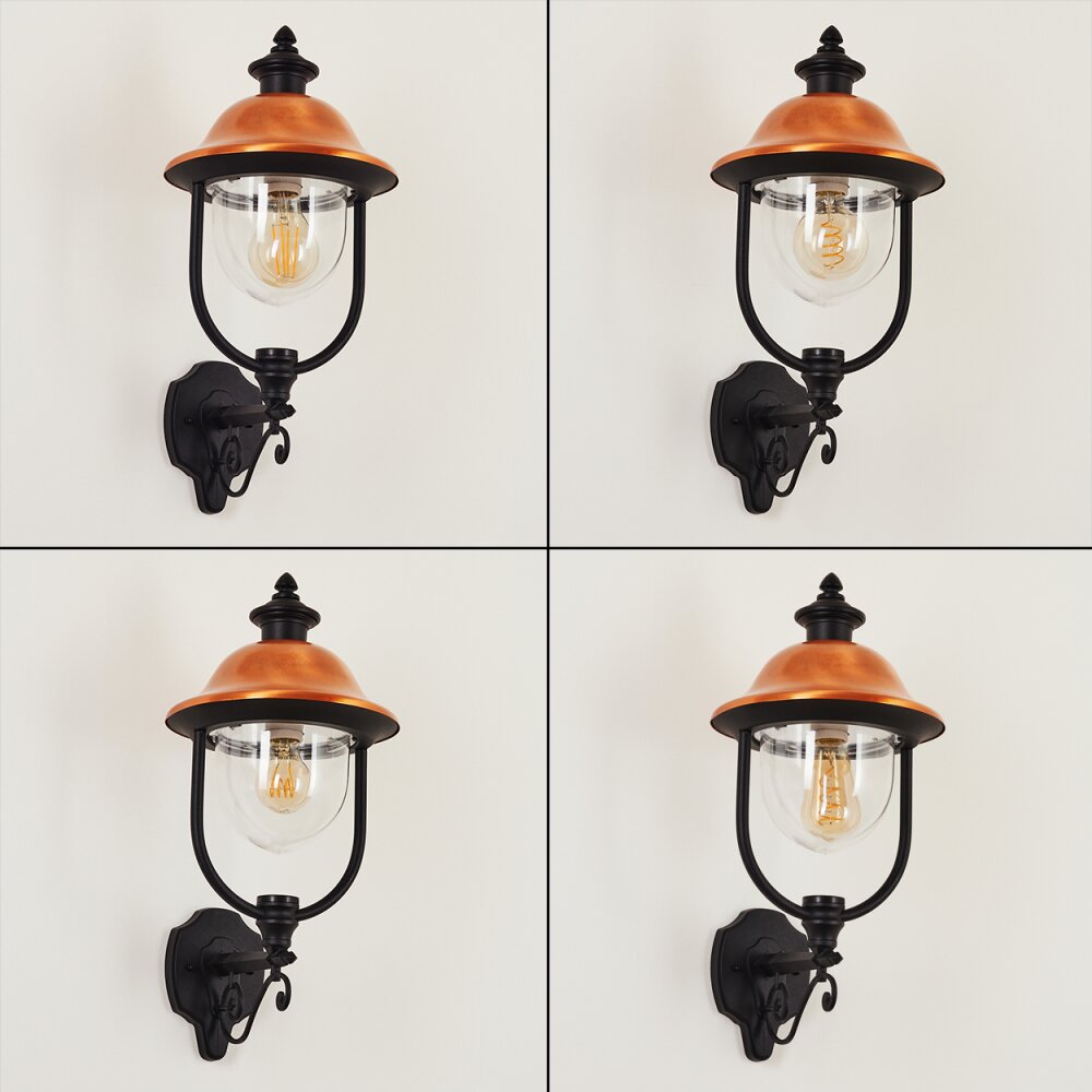 Gascon Buiten muurverlichting Zwart, 1-licht