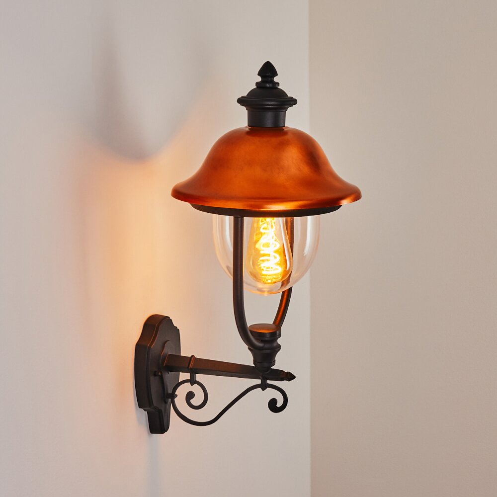 Gascon Buiten muurverlichting Zwart, 1-licht