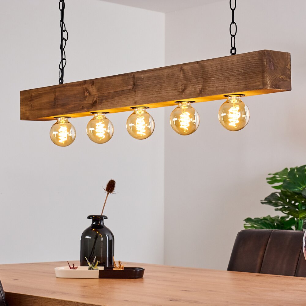 Berat Hanglamp Bruin, Zwart, 5-lichts