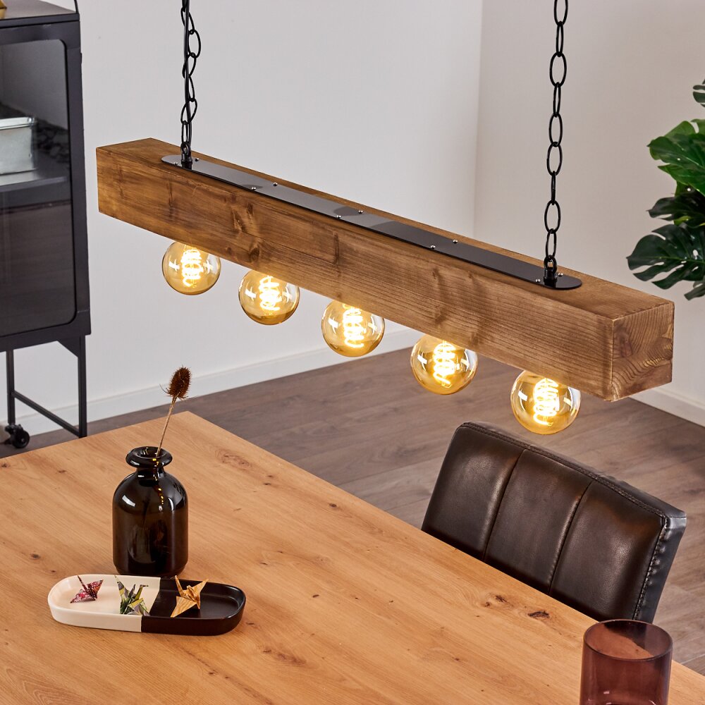 Berat Hanglamp Bruin, Zwart, 5-lichts