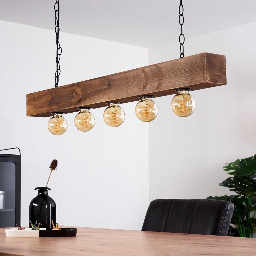 Berat Hanglamp Bruin, Zwart, 5-lichts