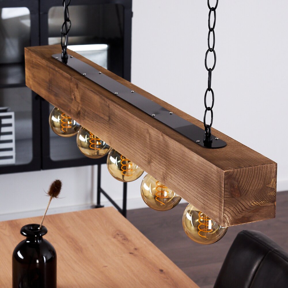 Berat Hanglamp Bruin, Zwart, 5-lichts