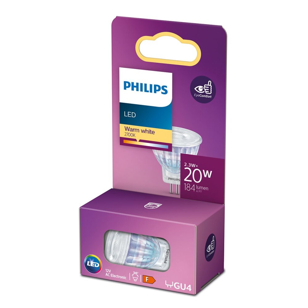 Philips LED GU4 2,3 Watt 2700 Kelvin 200 Lumen main product photo