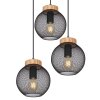 Globo PABLO Hanger Zwart, 3-lichts