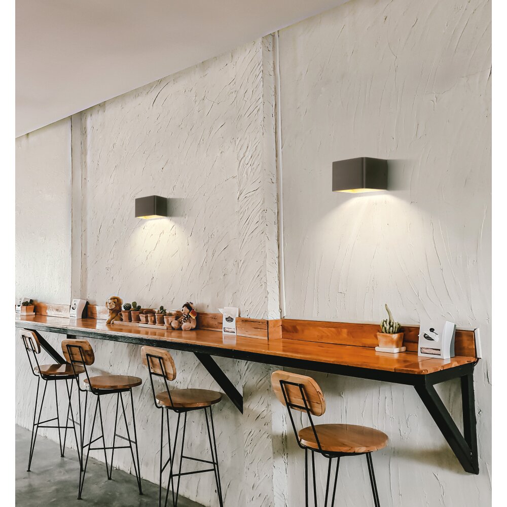 Fischer-Honsel Dan Muurlamp LED Zwart, 1-licht main product photo