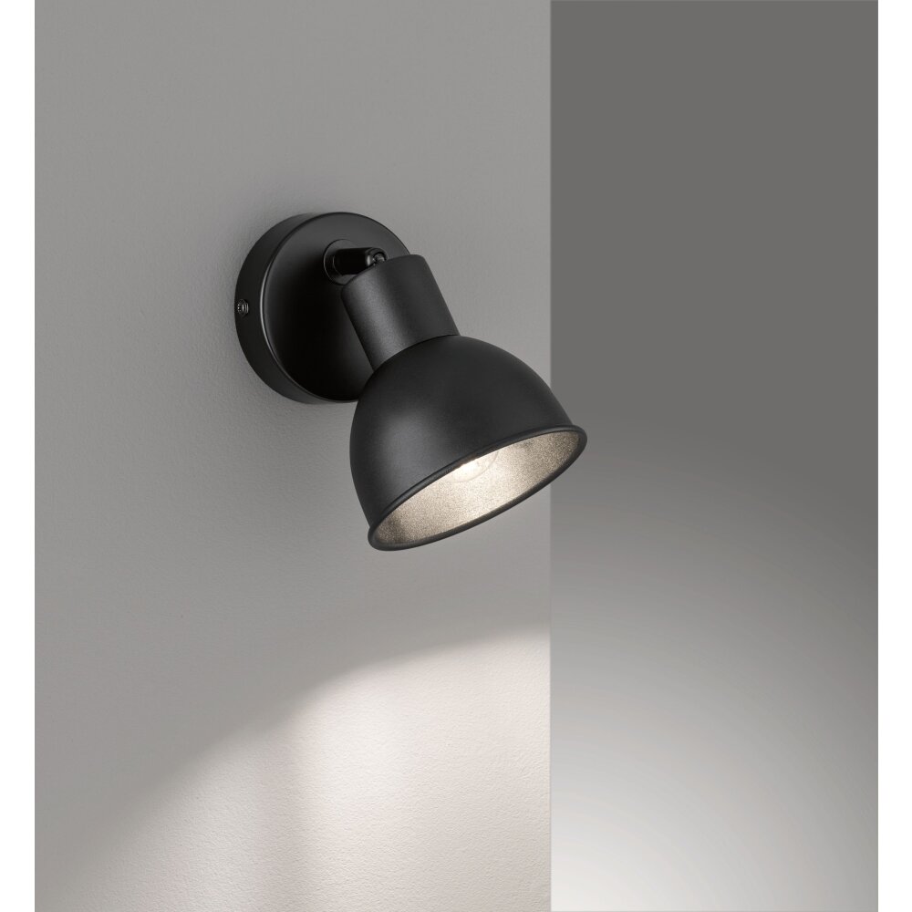Fischer-Honsel Speedy Muurlamp Zwart, 1-licht main product photo
