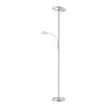 Leuchten-Direkt LOLAsmart-ROCCO Staande lamp LED Staal geborsteld, 1-licht, Afstandsbediening