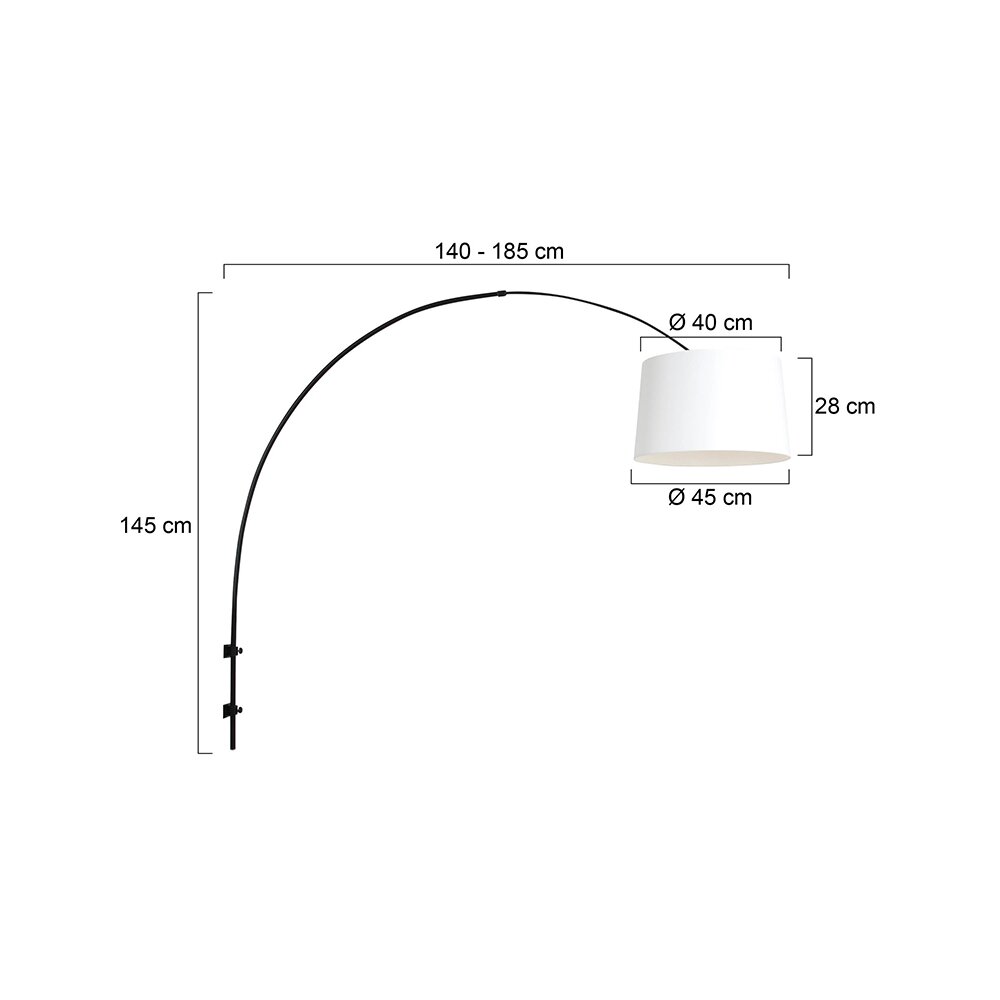 Steinhauer Sparkled Light Muurlamp Zwart, 1-licht