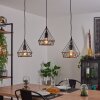 Riekje Hanglamp Zwart, 3-lichts