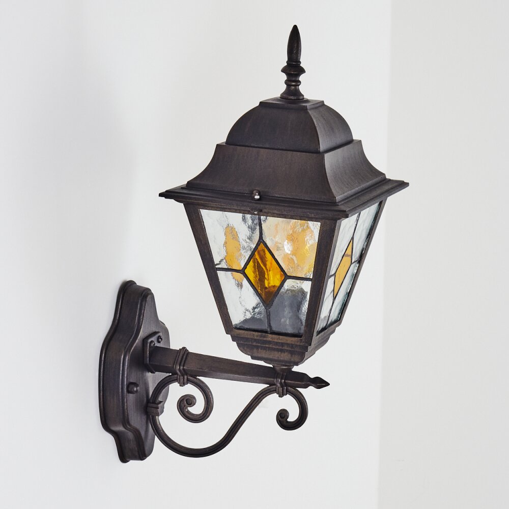 Chatelain Buiten muurverlichting Koperkleurig, Zwart, 1-licht