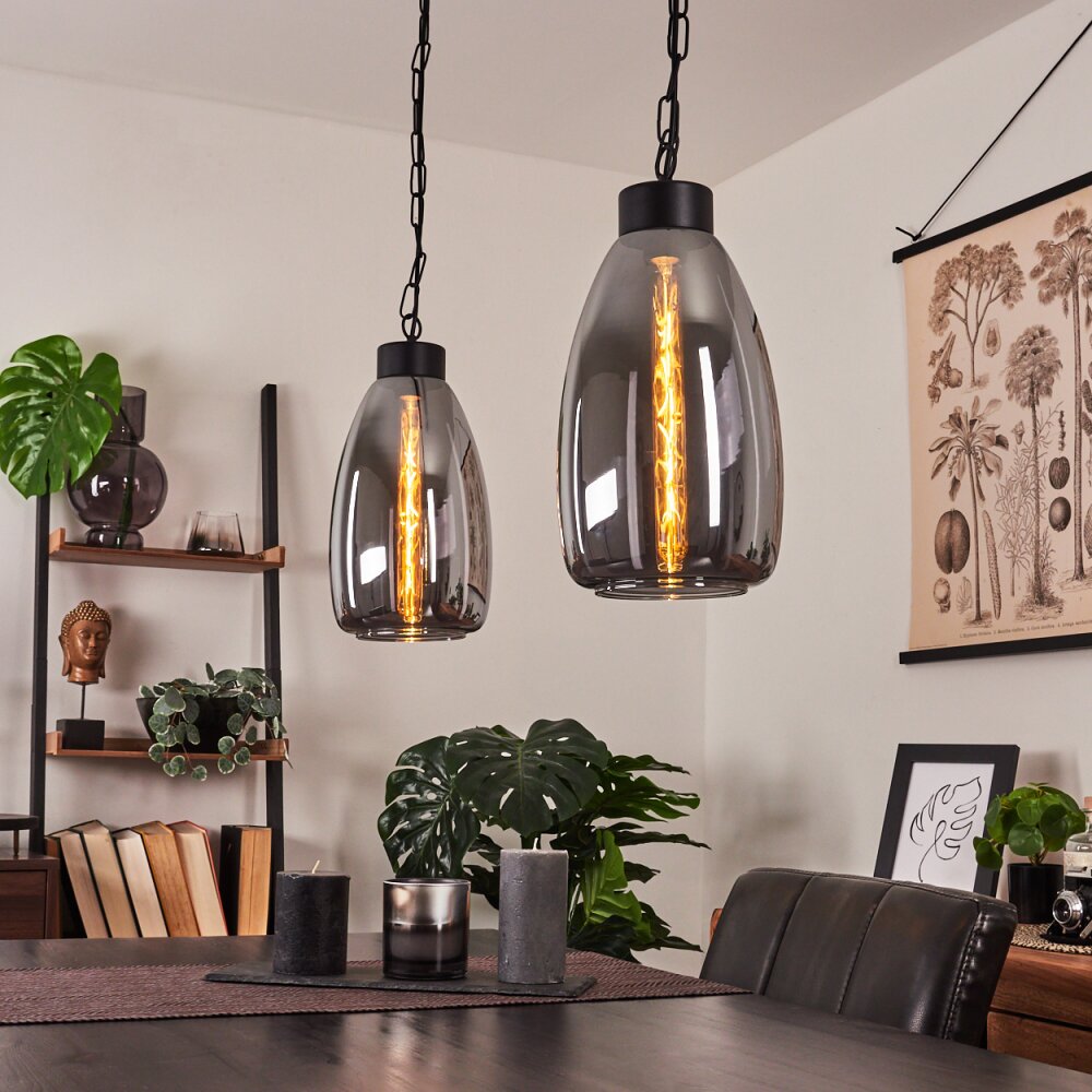 Larobe Hanglamp Zwart, 2-lichts main product photo