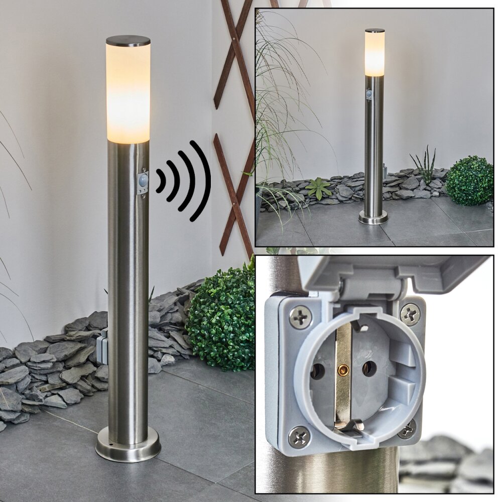 Caserta Padverlichting Nikkel mat, 1-licht, Bewegingsmelder main product photo