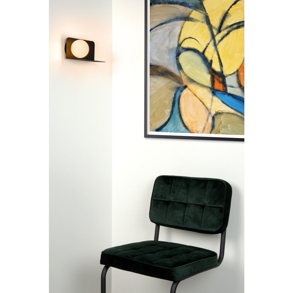 Lucide BONNI Muurlamp Zwart, 1-licht main product photo