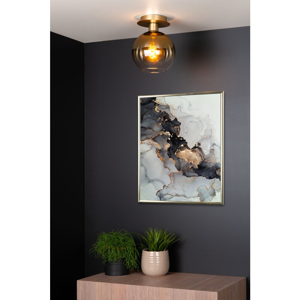 Lucide MARIUS Plafondlamp Messing, 1-licht main product photo