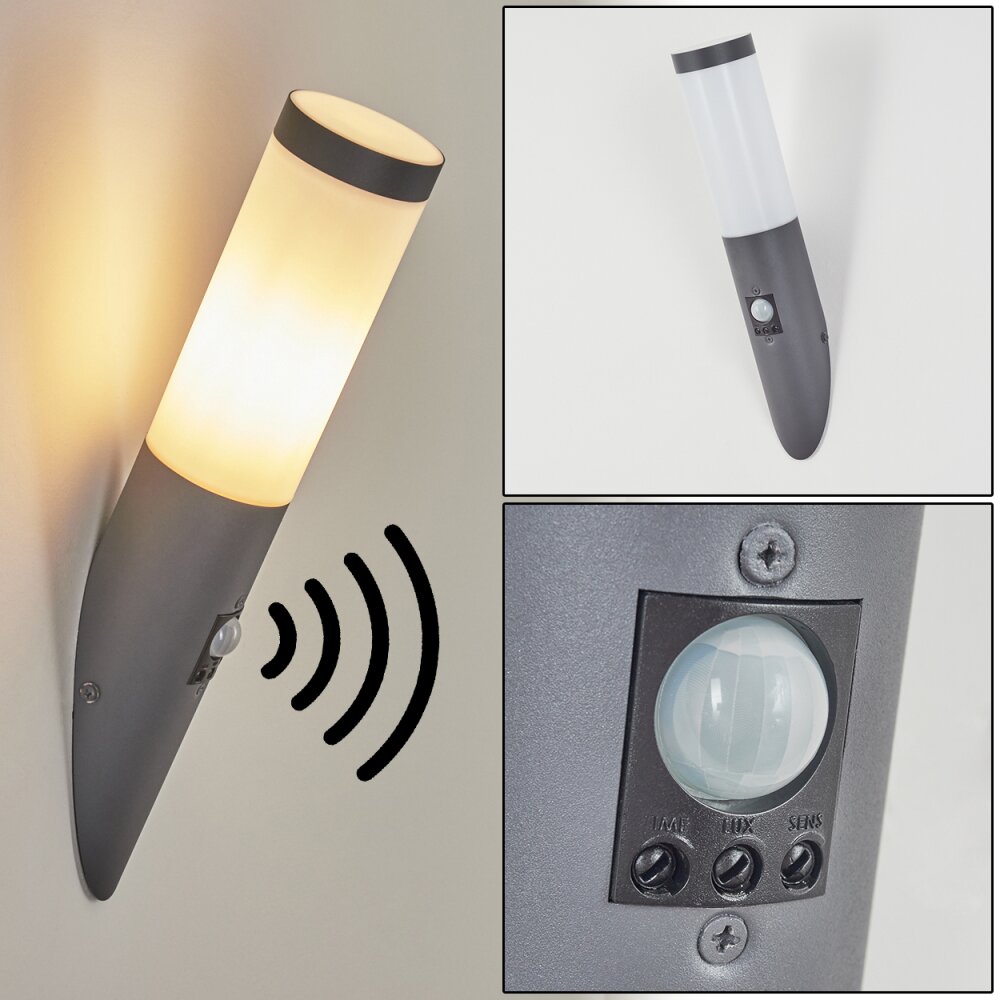 Sessa Buiten muurverlichting Antraciet, 1-licht, Bewegingsmelder main product photo
