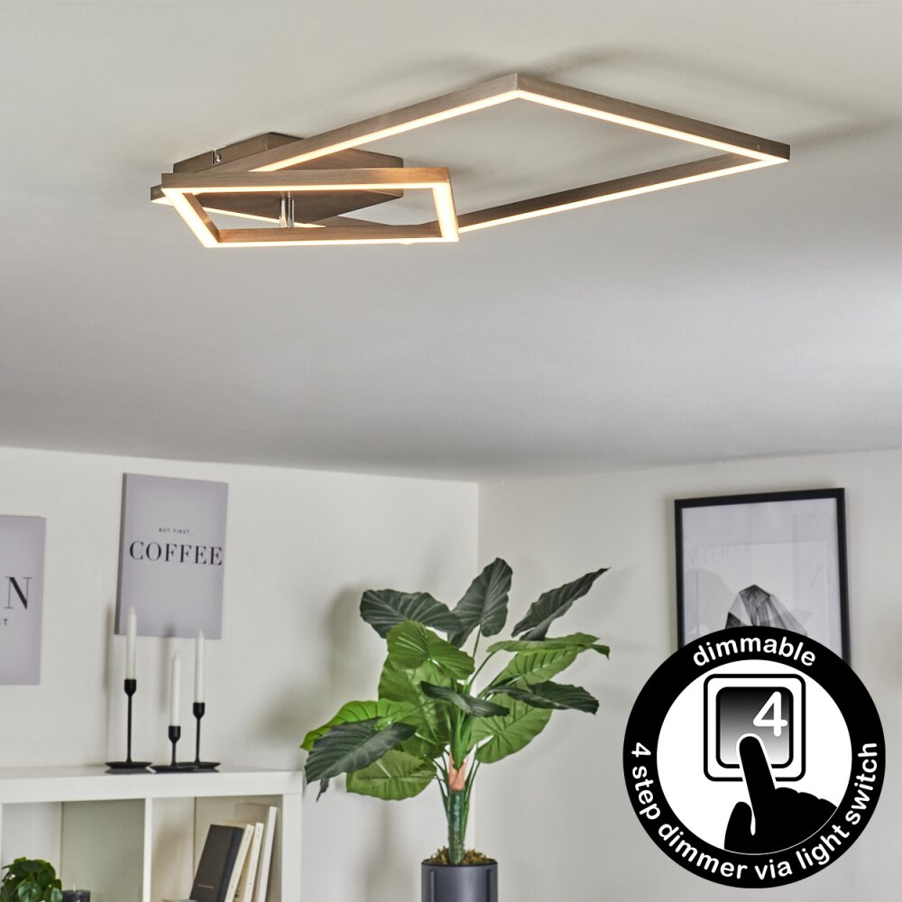 Doyon Plafondlamp LED Nikkel mat, 1-licht main product photo