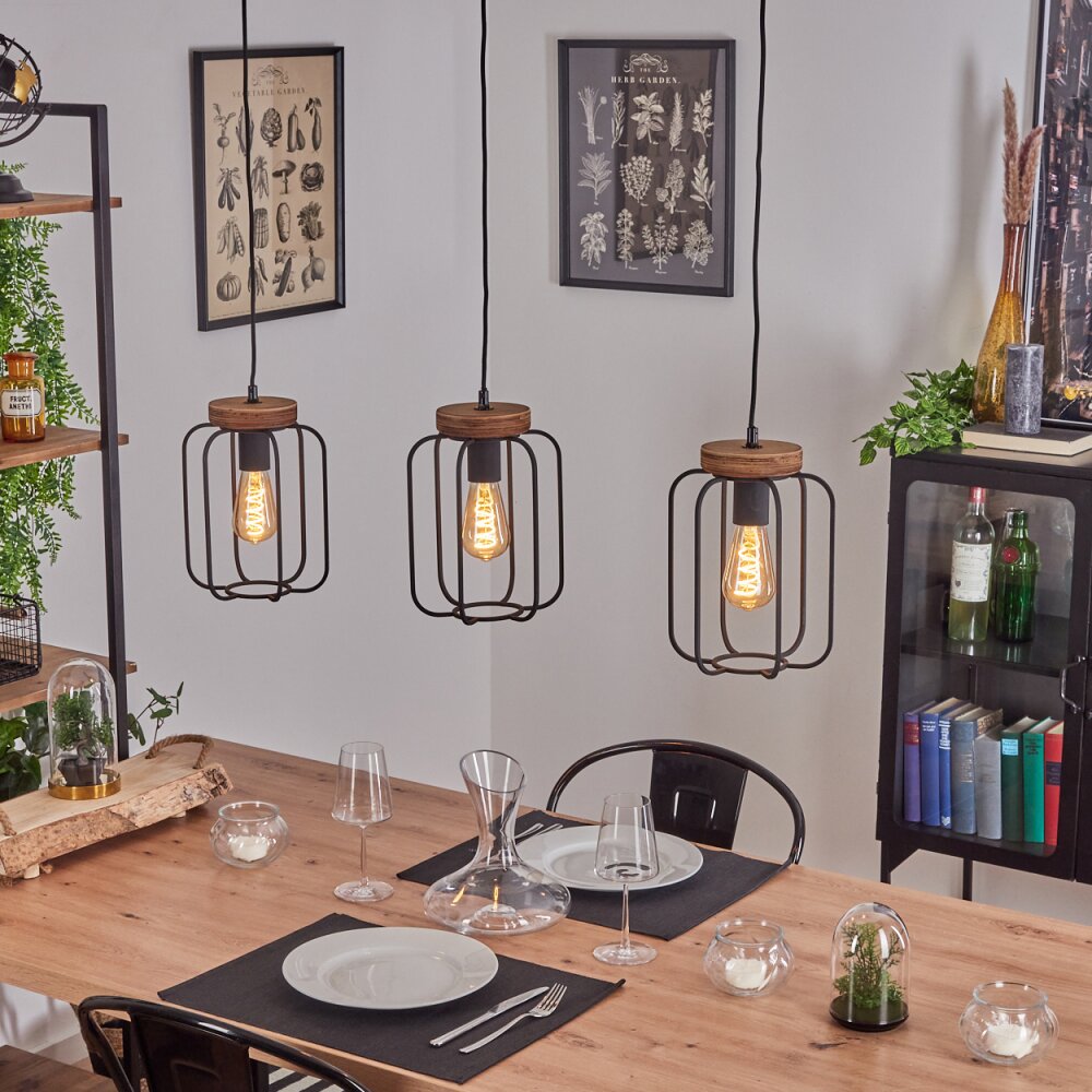 Pasteur Hanglamp Zwart, 3-lichts main product photo