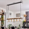 Montgomery Hanglamp Natuurlijke kleuren, Zwart, 5-lichts
