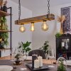 Montgomery Hanglamp Natuurlijke kleuren, Zwart, 3-lichts