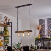 Montgomery Hanglamp Natuurlijke kleuren, Zwart, 3-lichts