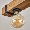 Montgomery Plafondlamp Natuurlijke kleuren, Zwart, 3-lichts