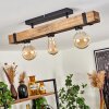 Montgomery Plafondlamp Natuurlijke kleuren, Zwart, 3-lichts